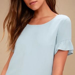 NEW Small Lulu’s powder blue shift dress